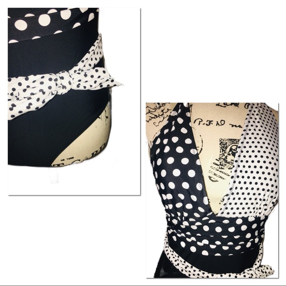 •LAST 1! CUPSHE | NWT | Polka Dot Belted 1 Piece• - Picture 7 of 8
